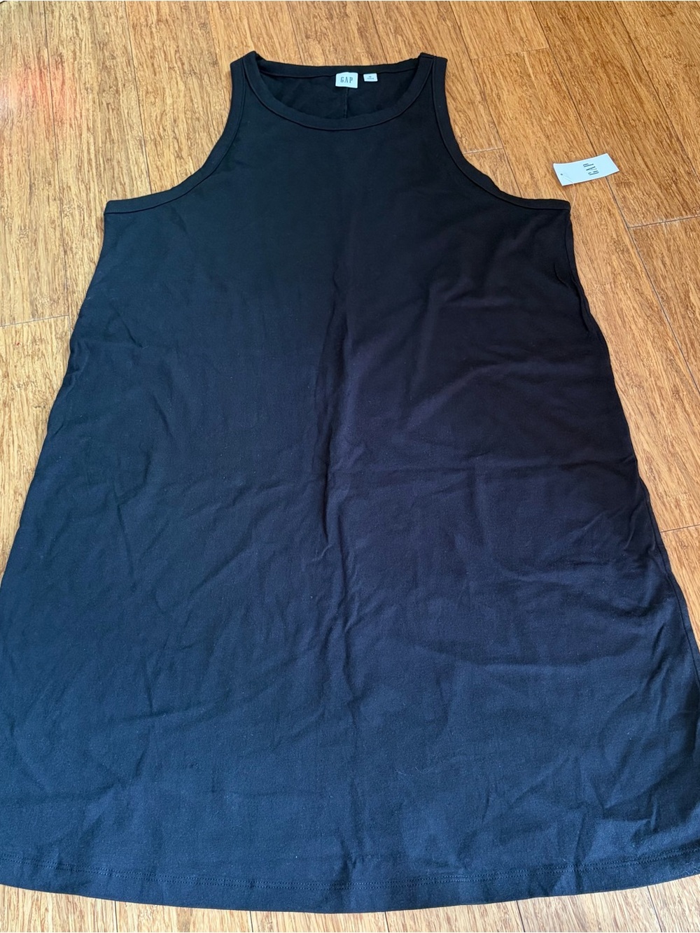 GAP Black Sleeveless Midi Dress